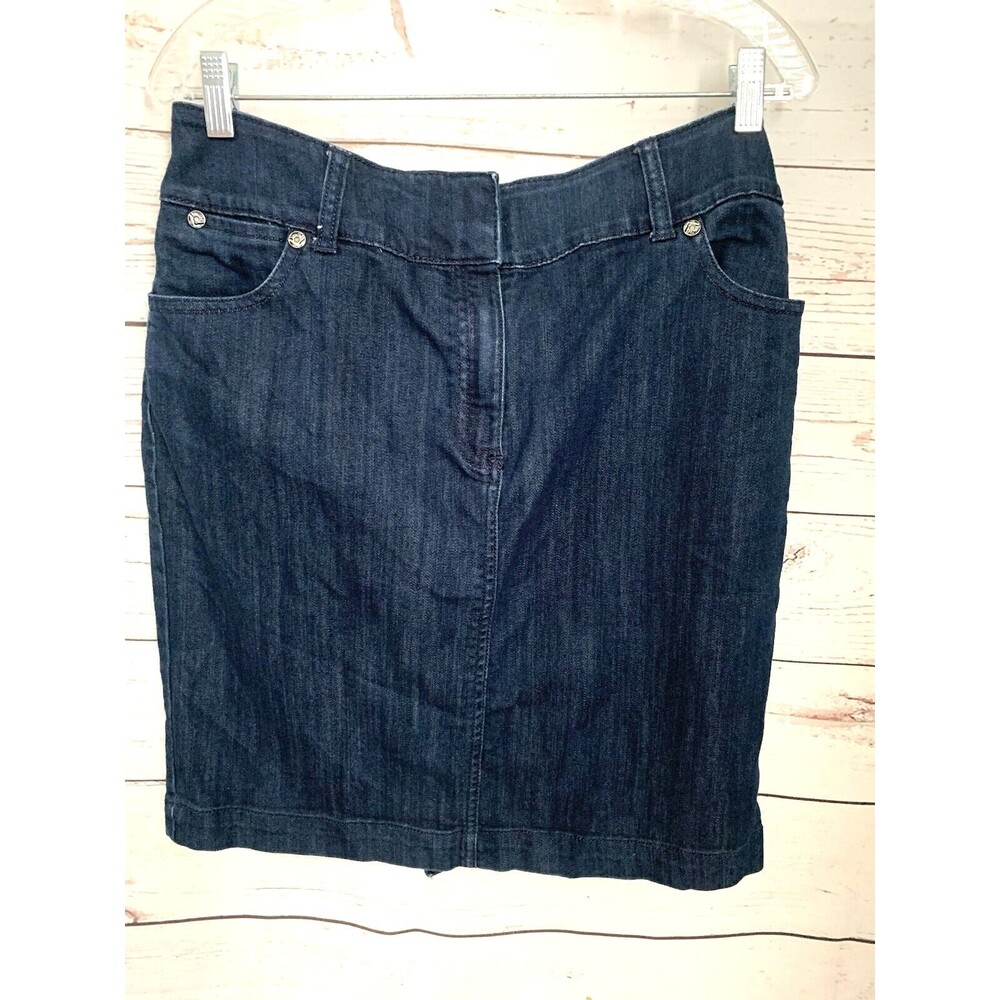 Dana Buchman Dark Blue Denim Mini Skirt